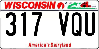 WI license plate 317VQU