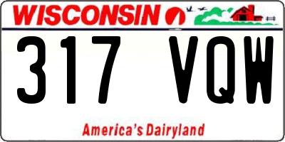 WI license plate 317VQW