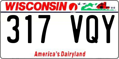 WI license plate 317VQY