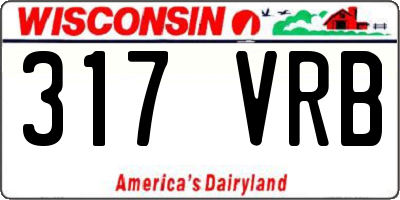 WI license plate 317VRB