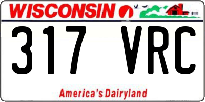 WI license plate 317VRC