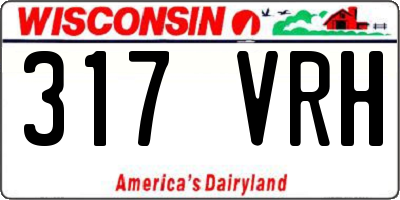 WI license plate 317VRH