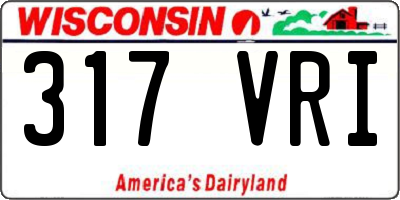 WI license plate 317VRI