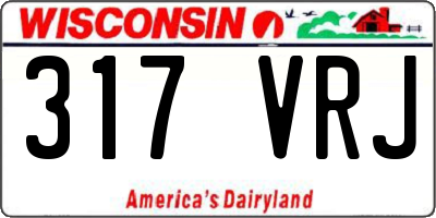 WI license plate 317VRJ