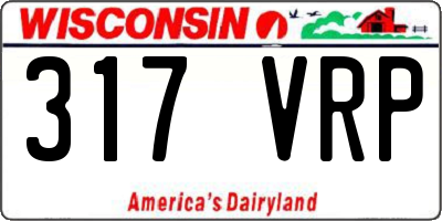 WI license plate 317VRP