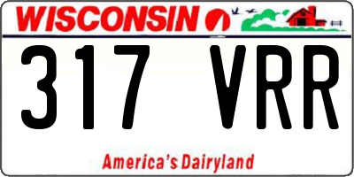 WI license plate 317VRR