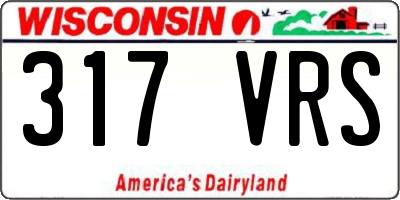 WI license plate 317VRS