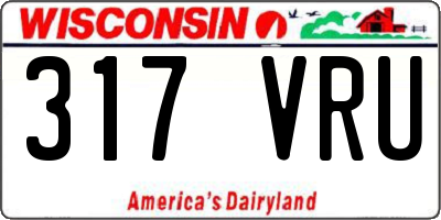 WI license plate 317VRU