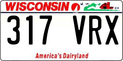 WI license plate 317VRX