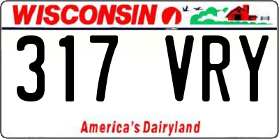WI license plate 317VRY