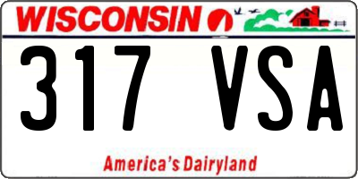 WI license plate 317VSA