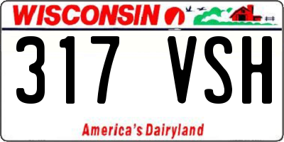 WI license plate 317VSH