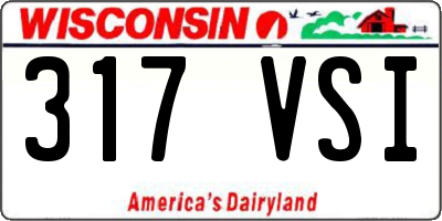 WI license plate 317VSI