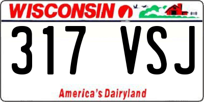 WI license plate 317VSJ
