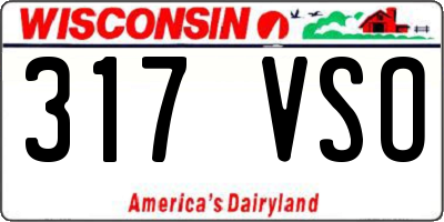 WI license plate 317VSO