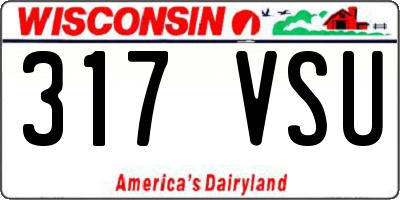 WI license plate 317VSU