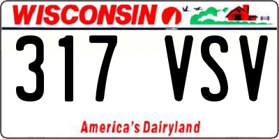 WI license plate 317VSV