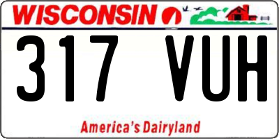 WI license plate 317VUH