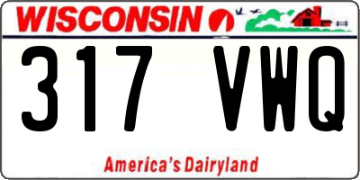 WI license plate 317VWQ