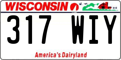 WI license plate 317WIY