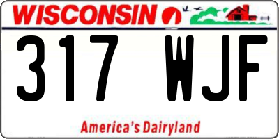 WI license plate 317WJF