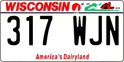 WI license plate 317WJN