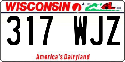 WI license plate 317WJZ