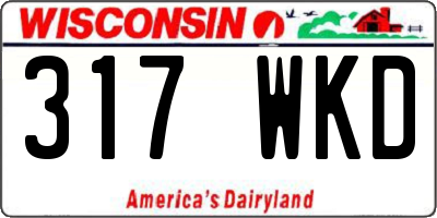WI license plate 317WKD