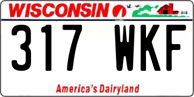 WI license plate 317WKF