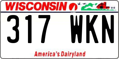 WI license plate 317WKN