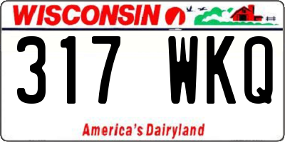 WI license plate 317WKQ