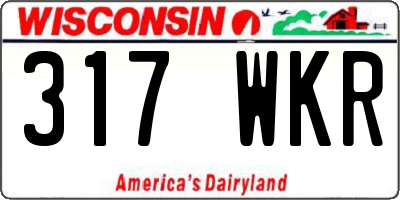 WI license plate 317WKR