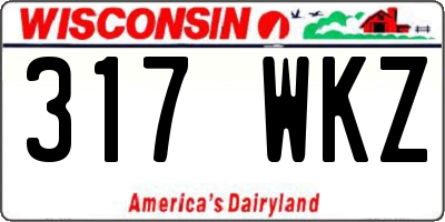 WI license plate 317WKZ