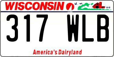 WI license plate 317WLB