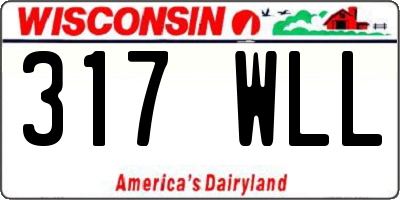 WI license plate 317WLL