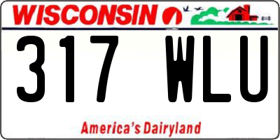 WI license plate 317WLU