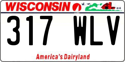 WI license plate 317WLV