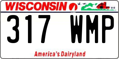 WI license plate 317WMP