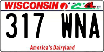WI license plate 317WNA