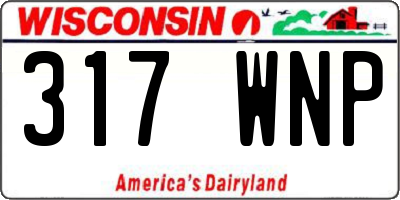 WI license plate 317WNP