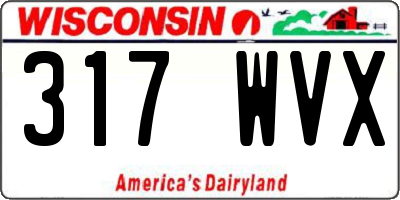 WI license plate 317WVX