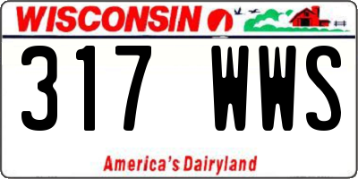 WI license plate 317WWS