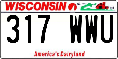 WI license plate 317WWU