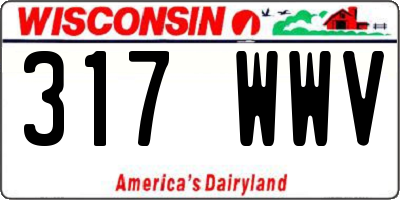 WI license plate 317WWV