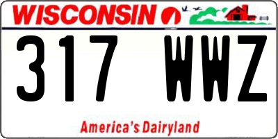 WI license plate 317WWZ