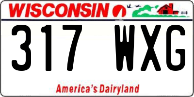 WI license plate 317WXG