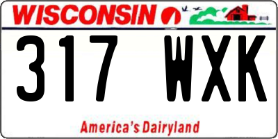 WI license plate 317WXK