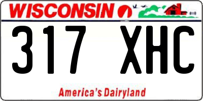 WI license plate 317XHC
