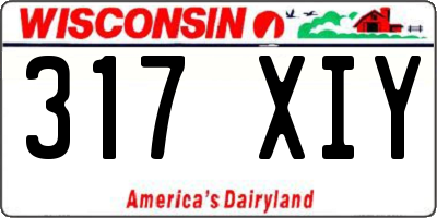 WI license plate 317XIY