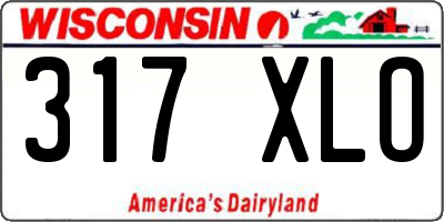 WI license plate 317XLO